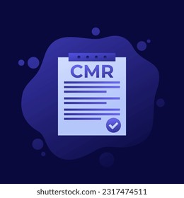 CMR, transport document icon, vector design