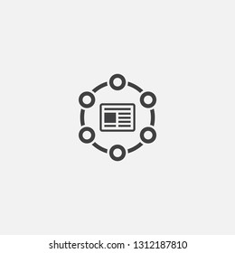 CMS base icon. Simple sign illustration. CMS symbol design. Can be used for web, print and mobile