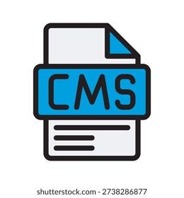 CMS Color Icon Content Management System icon representing website content control and publishing tools.