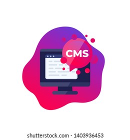CMS icon, Content management system, vector