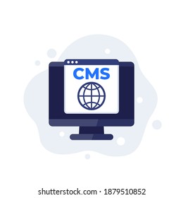 CMS icon, Content management system, vector art