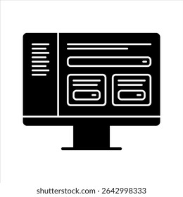 CMS icon. Filled style. Vector.