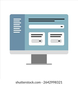 CMS icon. Flat color style.