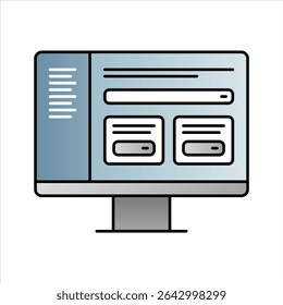 CMS icon. Gradient style. Vector.