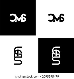 Cms Letter Initial Monogram Logo Design Set