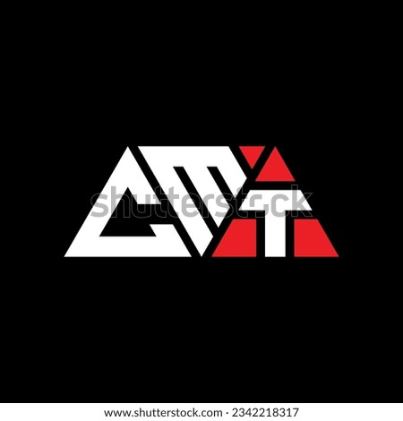 CMT triangle letter logo design with triangle shape. CMT triangle logo design monogram. CMT triangle vector logo template with red color. CMT triangular logo Simple, Elegant, and Luxurious design.