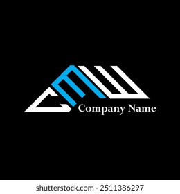 CMW logo design, CMW simple and modern logo. CMW luxurious alphabet design  