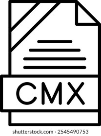 Símbolo de design de ícone de vetor CMX