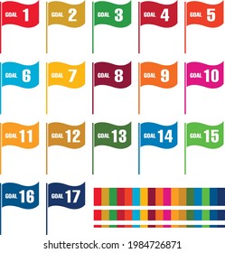 CMYK 17 color vector icon for Sustainable Development Goals