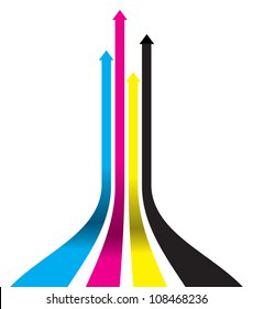 cmyk abstract arrow background