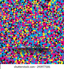 Cmyk Background, Triangle Polygraphy