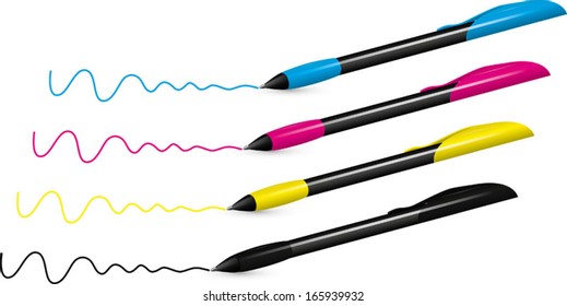CMYK ball pens
