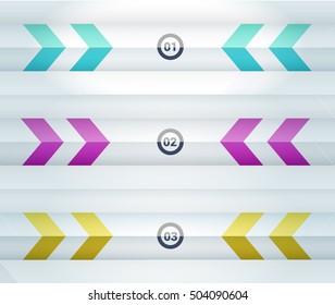 Cmyk Color Arrows Portfolio Page Options Menu For Your Text Box
