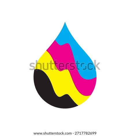Cmyk color concept. Prepress color theme.  