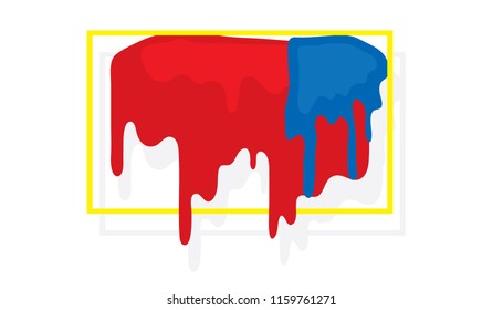 CMYK Color flowing down as symbol for creativity and design