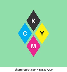 CMYK color icon