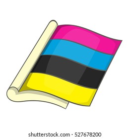 CMYK color icon. Cartoon illustration of CMYK color vector icon for web design