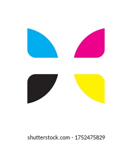 vector de diseño de logotipo de color CMYK