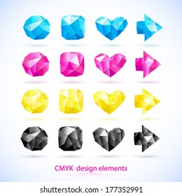 CMYK color mode design elements 