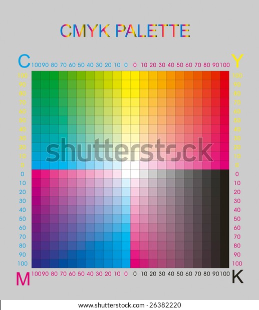 Cmyk Color Palette On Grey Stock Vector (Royalty Free) 26382220