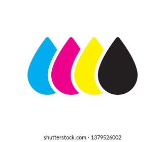 CMYK color palette vector design template