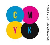 CMYK color profile icon in flat style isolated on white background. Paint symbol