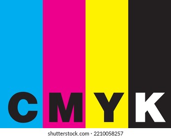 CMYK color rectangle boxes for Graphic designer  Basic or primary colors for printing or creating any printing material