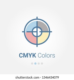Cmyk color vector icon