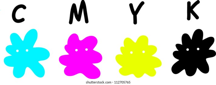 CMYK, doodle character