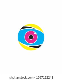 CMYK Eye Logo Vector 