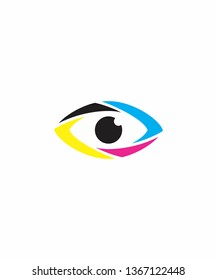 CMYK Eye Logo Vector 