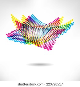 Cmyk Halftone banners. Vector illustration 10 eps