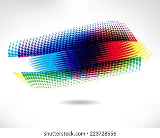 Cmyk Halftone banners. Vector illustration 10 eps