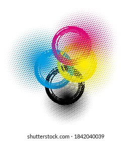 fondo vectorial de medio tono cmyk
