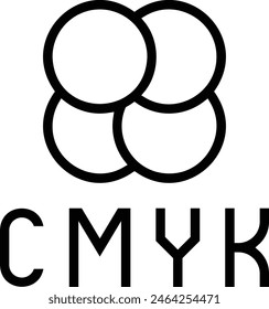 cmyk icon. Thin linear style design isolated on white background