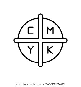 CMYK Icon vector stock illustration