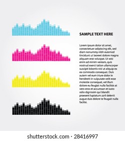 cmyk illustration of digital equalizer