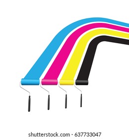 cmyk ink roller