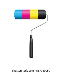 cmyk ink roller