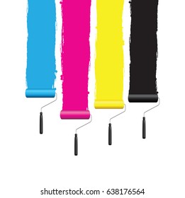 cmyk ink roller