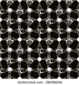 CMYK. Monochrome. Background, pattern, seamless. This is the background of rounded whorls. It creates a mystical atmosphere.