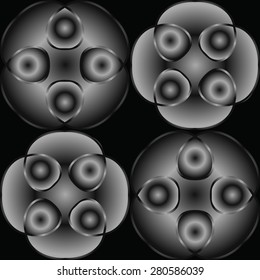 CMYK. Monochrome. Background, pattern, seamless. This is the background of decorative lamps.