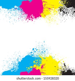 CMYK Paint Splatters