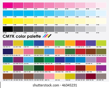 CMYK palette for artist and designer
