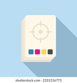 Icono de papel ciego vector plano. Desplazamiento de tinta. Copia de color