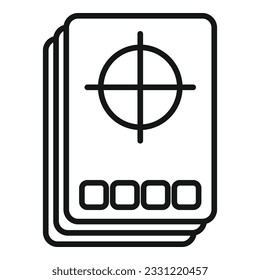 Cmyk paper icon outline vector. Ink offset. Color copy