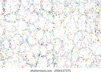 a cmyk pattern of dots on a white background,  abstract dots and circles on white background, 