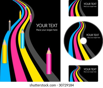 CMYK pencil template