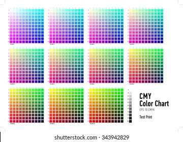 Color Palette. Color Shade Chart. Vector Illustration. Stock Vector -  Illustration of guide, brilliance: 99872175