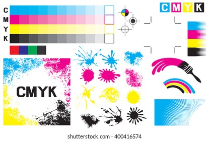 CMYK Press Marks (printing Color Test)